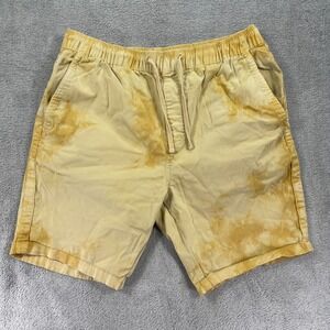 Katin America's Surf Co Hybrid Shorts Mens Medium Yellow Tie Dye Drawstring